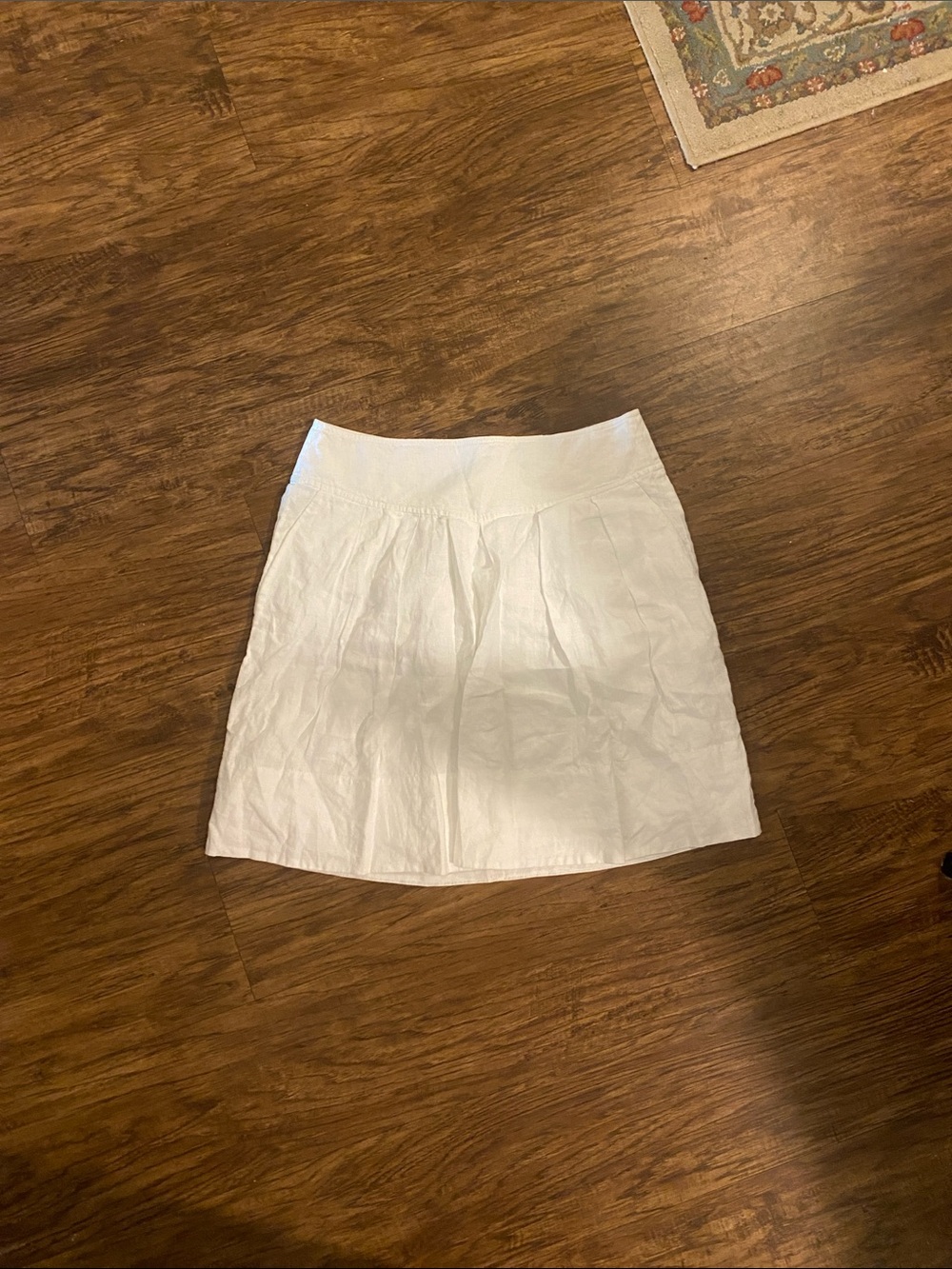 Banana republic, white linen skirt